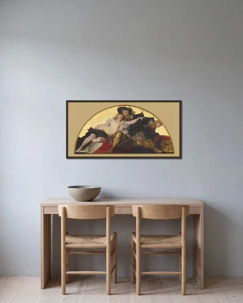 Peter Paul Rubens av Hans Makart inramad på en vägg