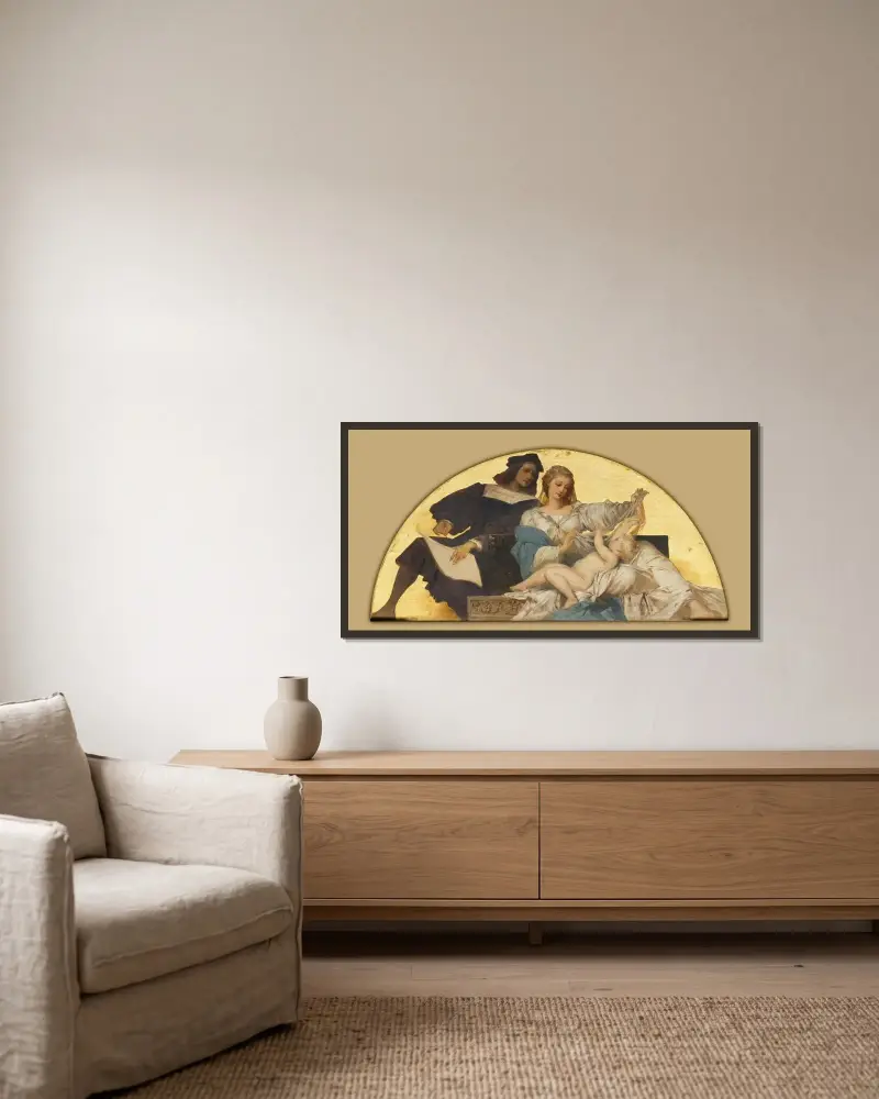 Raphael av Hans Makart inramad på en vägg