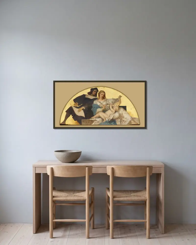 Raphael av Hans Makart inramad på en vägg