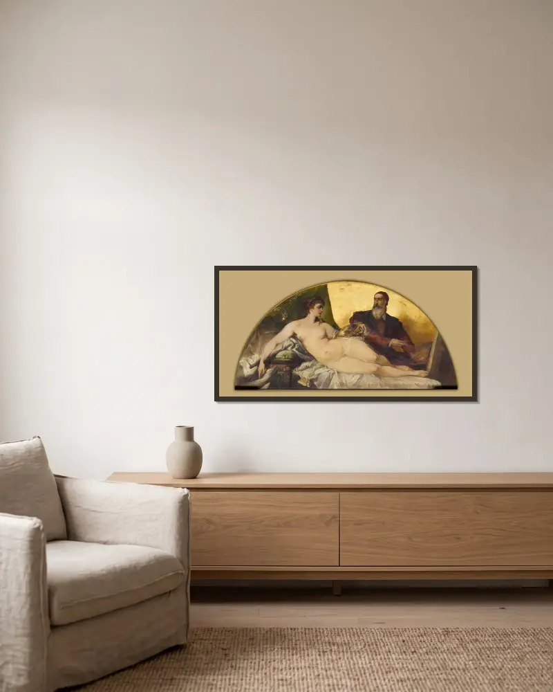 Titian av Hans Makart inramad på en vägg