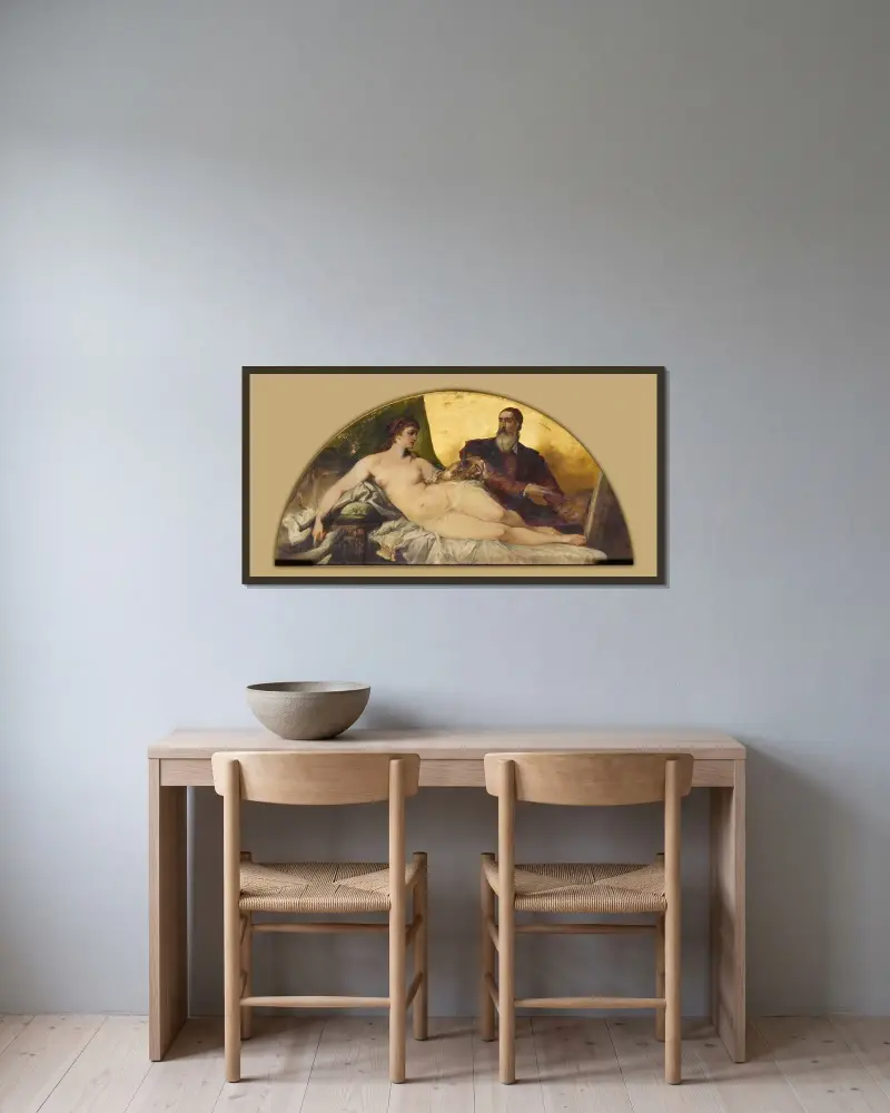 Titian av Hans Makart inramad på en vägg