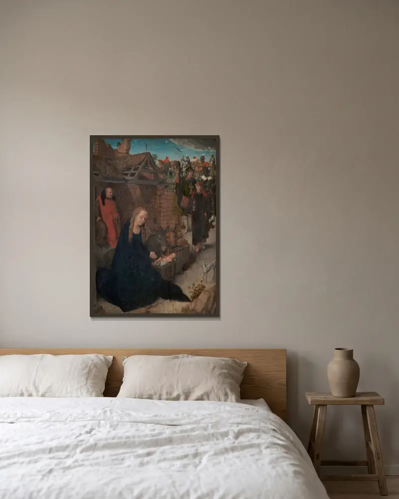 Pokłon Trzech Króli, Hans Memling w ramie na ścianie