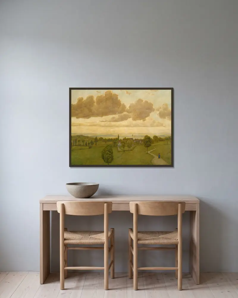 Krajina, Hans Thoma v rámu na stěně