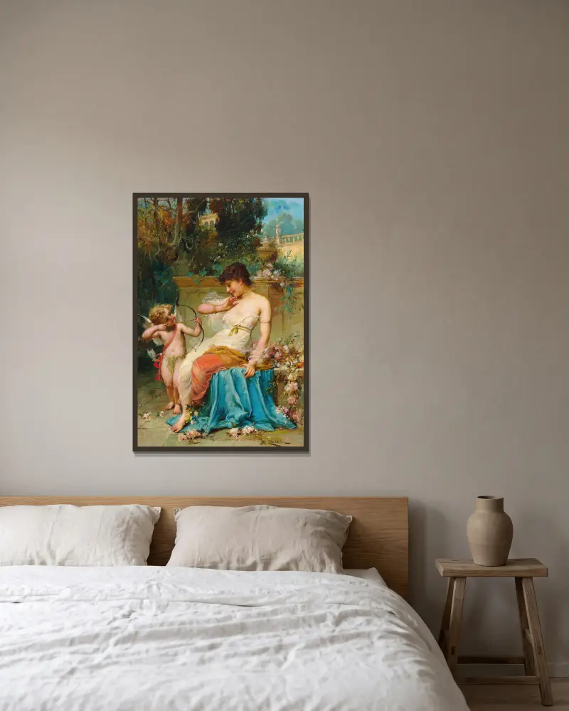 Amor, Hans Zatzka v rámu na stěně