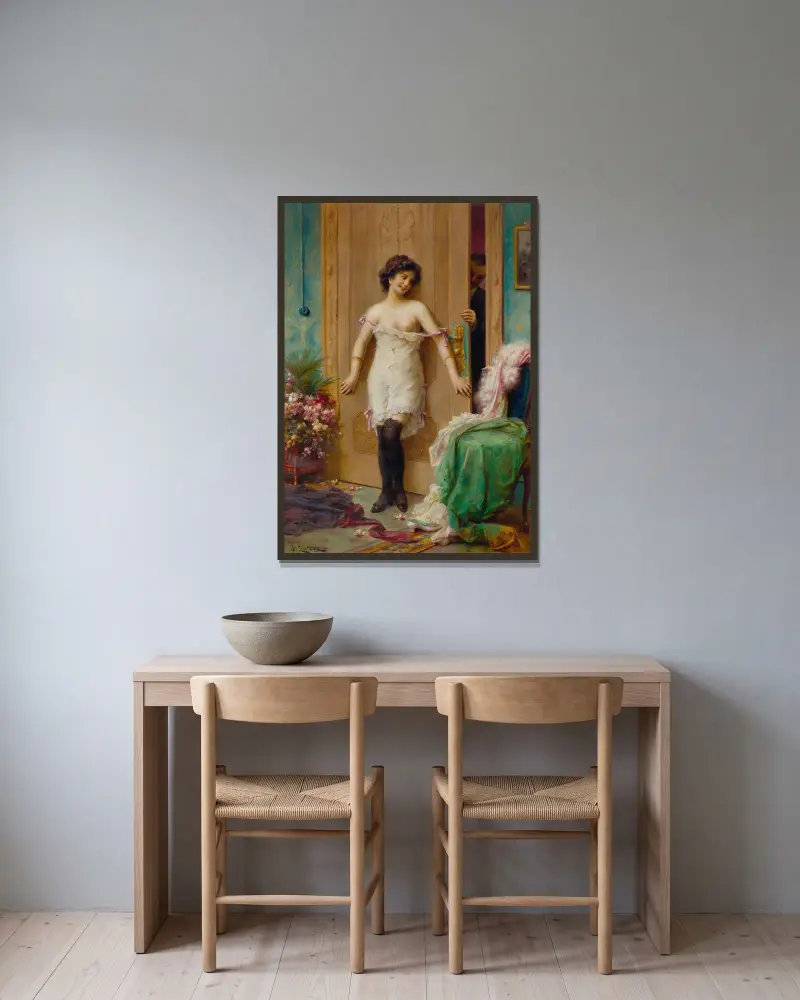 Kuszenie, Hans Zatzka w ramie na ścianie