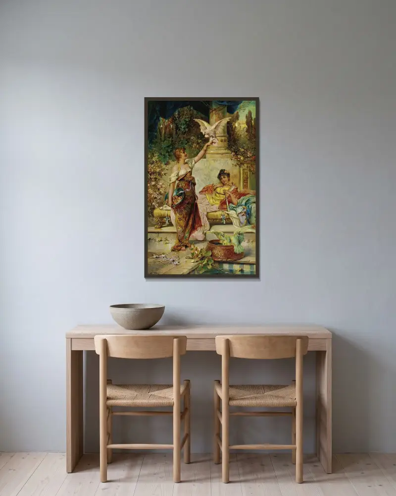 La Vie Extraordinaire av Hans Zatzka inramad på en vägg