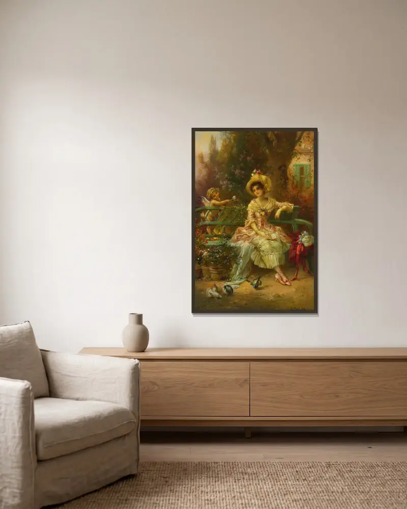 Myśli o nim, Hans Zatzka w ramie na ścianie