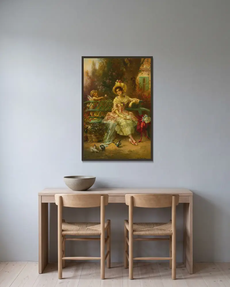 Myśli o nim, Hans Zatzka w ramie na ścianie
