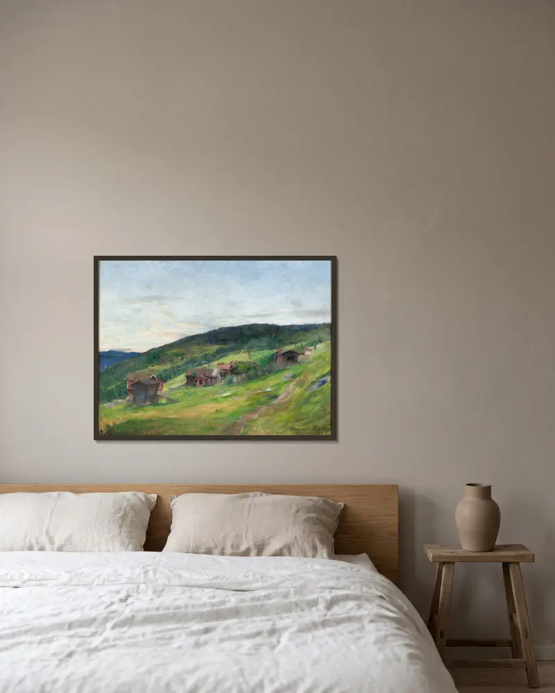 Krajobraz, Eggeda, Harriet Backer w ramie na ścianie