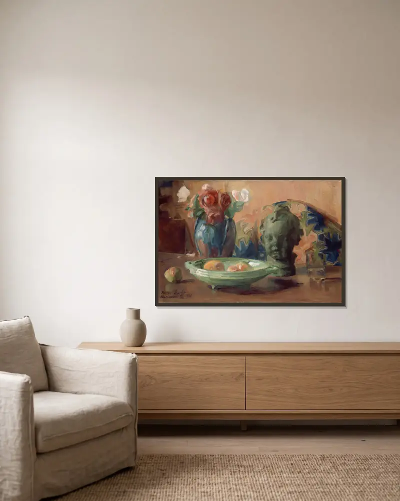 Zátiší, Harriet Backer v rámu na stěně