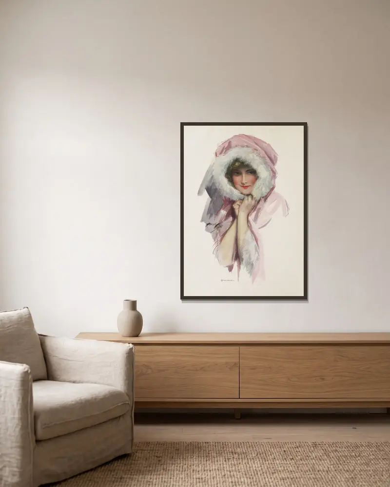 Harrison Fisher Girls, Tafel 2 von Harrison Fisher gerahmt an einer Wand