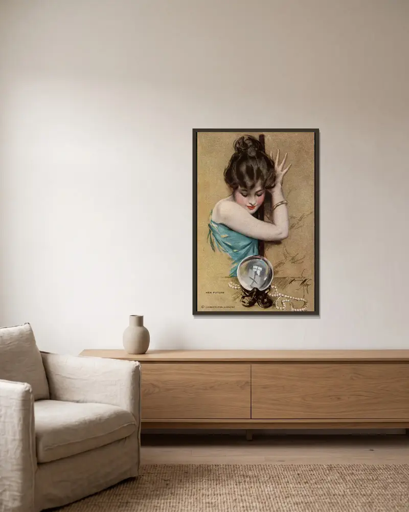 Ihre Zukunft von Harrison Fisher gerahmt an einer Wand