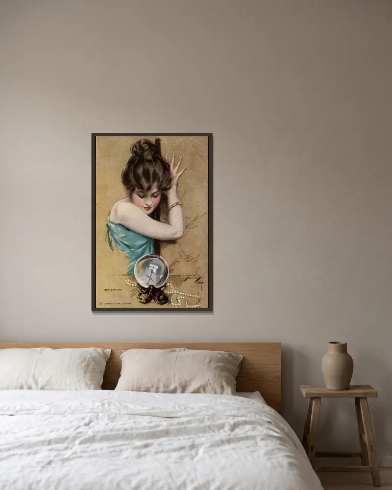 Ihre Zukunft von Harrison Fisher gerahmt an einer Wand