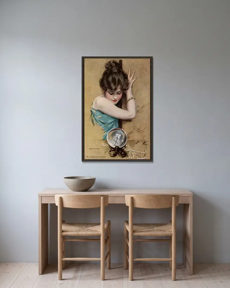 Ihre Zukunft von Harrison Fisher gerahmt an einer Wand
