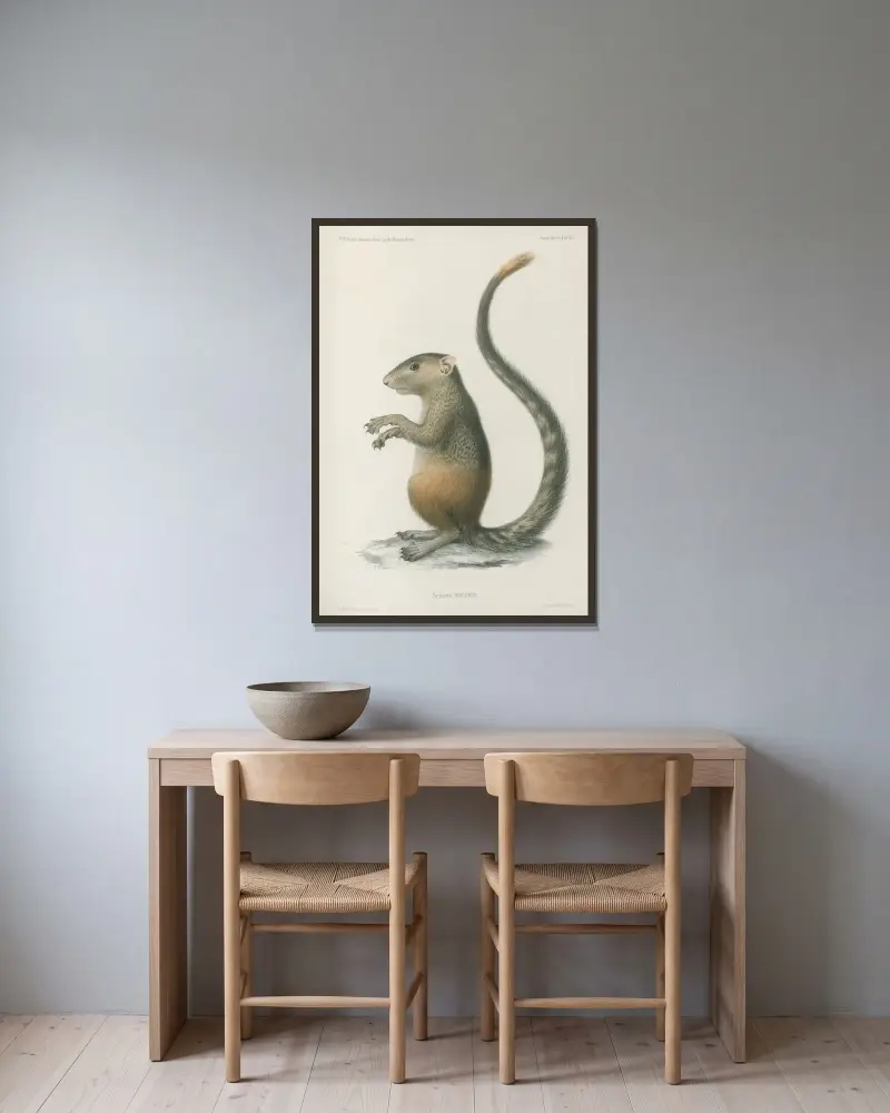 Sciurus mutabilis, Wilhelm Karl Hartwich Peters v rámu na stěně