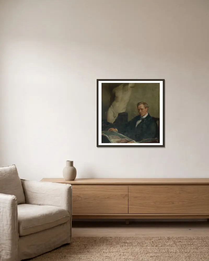 Autoportret, Charles Haslewood Shannon w ramie na ścianie
