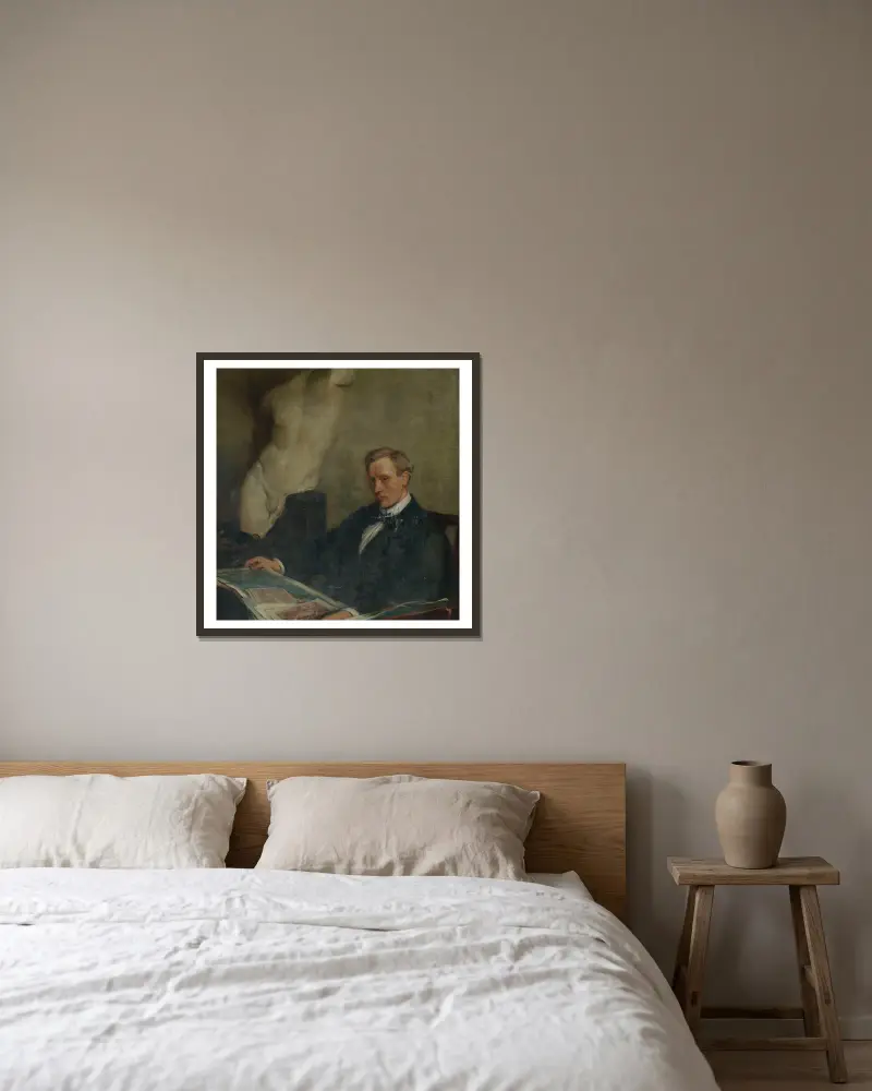 Autoportret, Charles Haslewood Shannon w ramie na ścianie