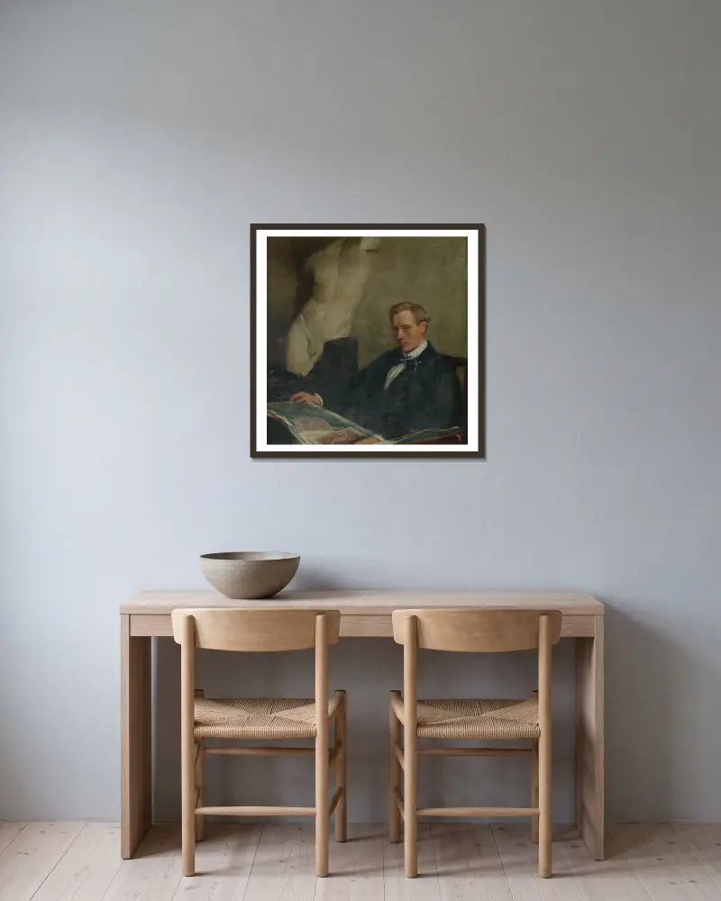 Autoportret, Charles Haslewood Shannon w ramie na ścianie