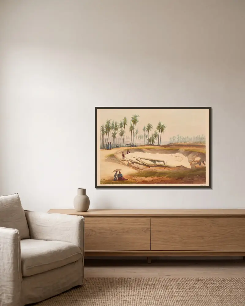 Koloss von Memphis von Hector Horeau gerahmt an einer Wand