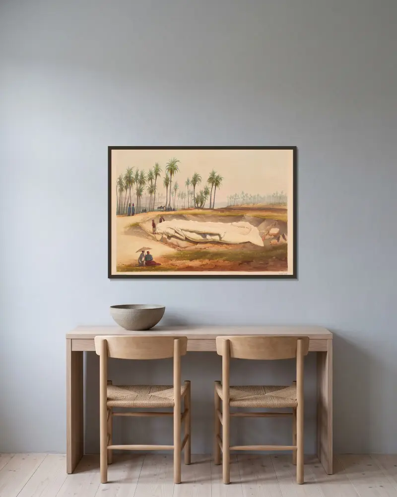Koloss von Memphis von Hector Horeau gerahmt an einer Wand