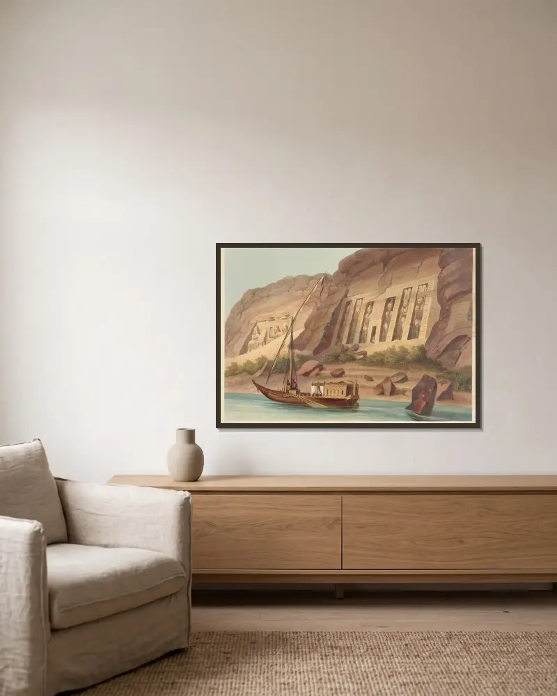 Ibsambul von Hector Horeau gerahmt an einer Wand