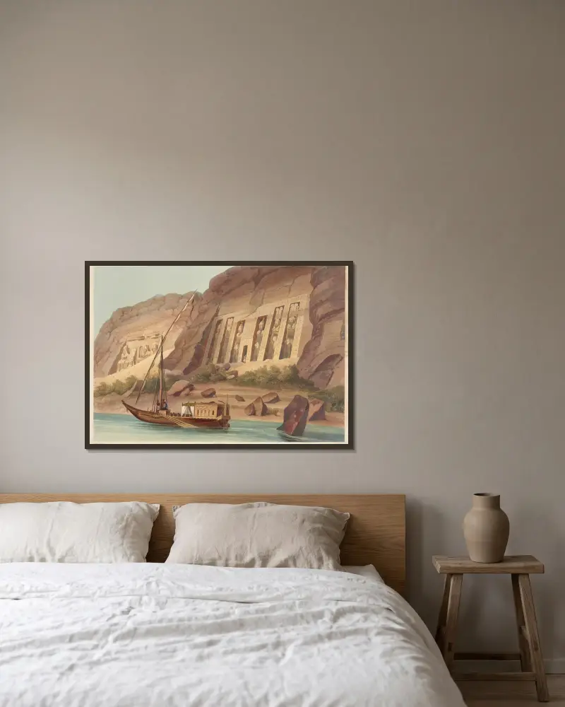 Ibsambul von Hector Horeau gerahmt an einer Wand