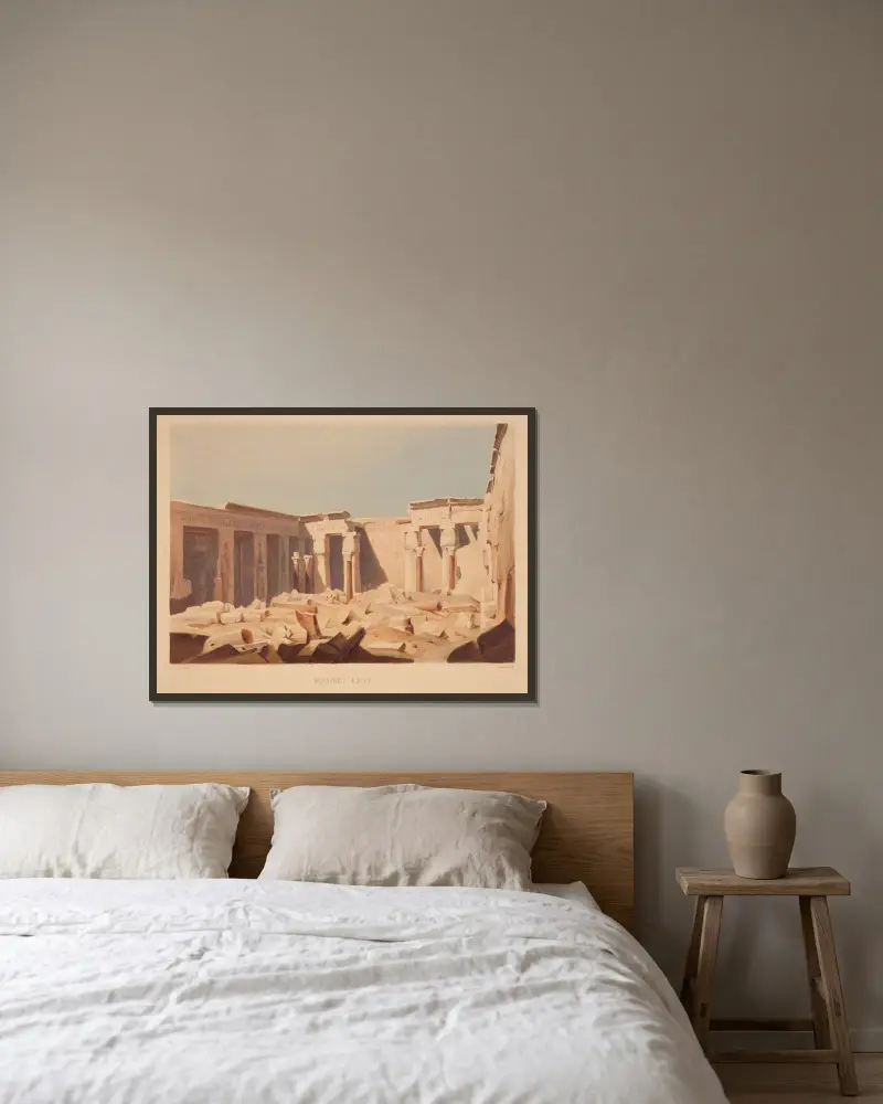 Medinet Abou, Hector Horeau v rámu na stěně