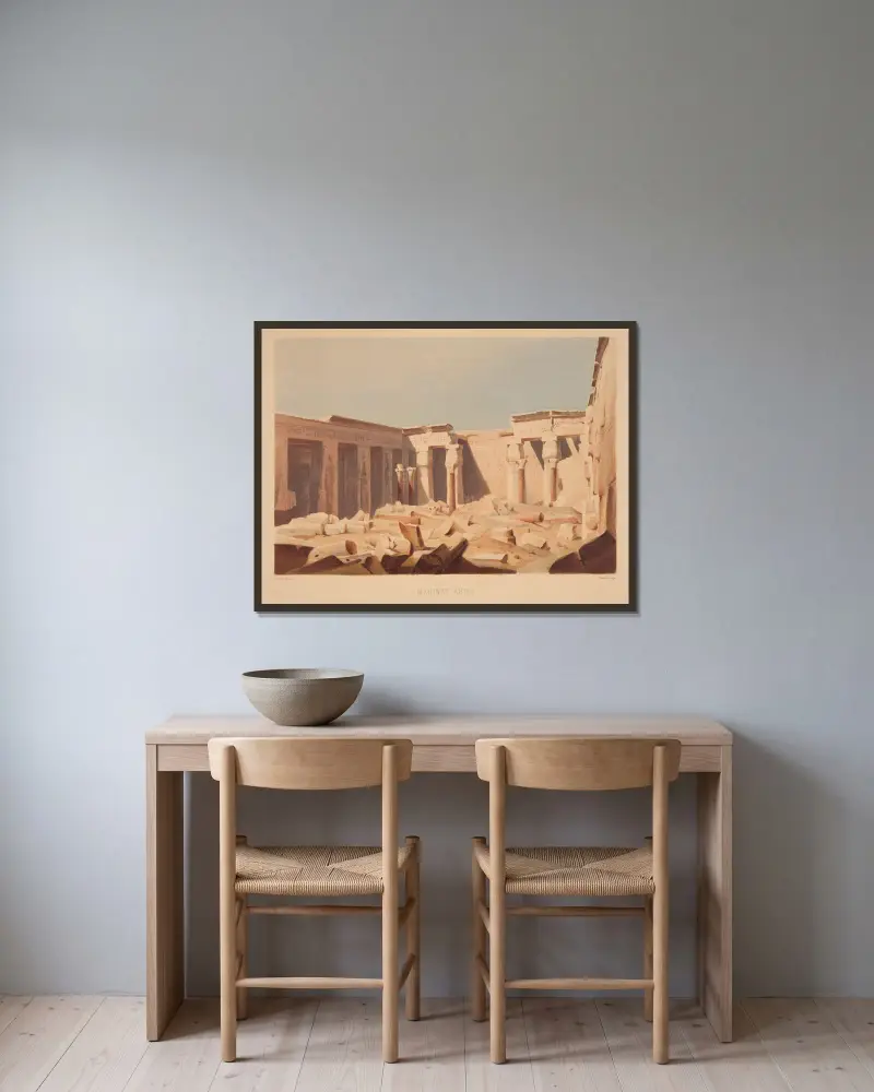 Medinet Abou, Hector Horeau v rámu na stěně