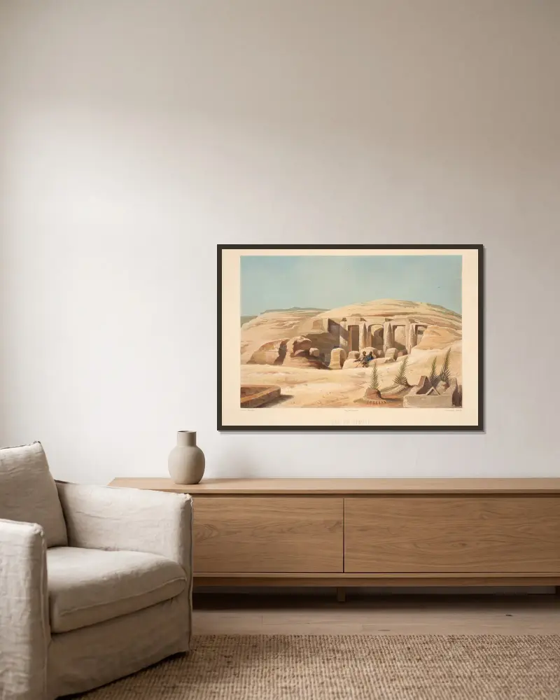 Blick auf den Tempel von Hector Horeau gerahmt an einer Wand