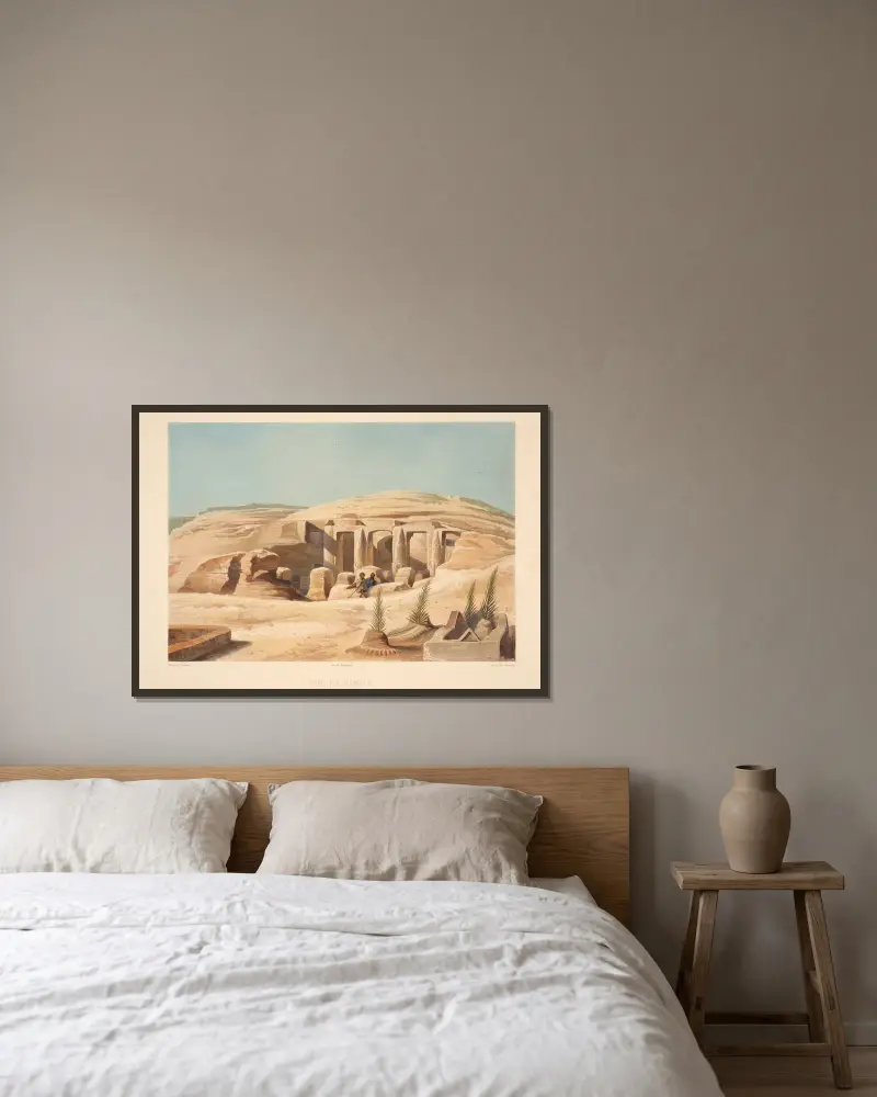 Blick auf den Tempel von Hector Horeau gerahmt an einer Wand