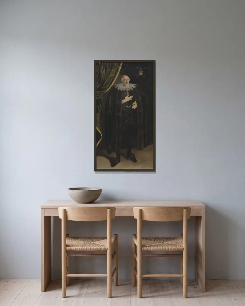 Klas Bielke af Åkerö av Jacob Heinrich Elbfas inramad på en vägg