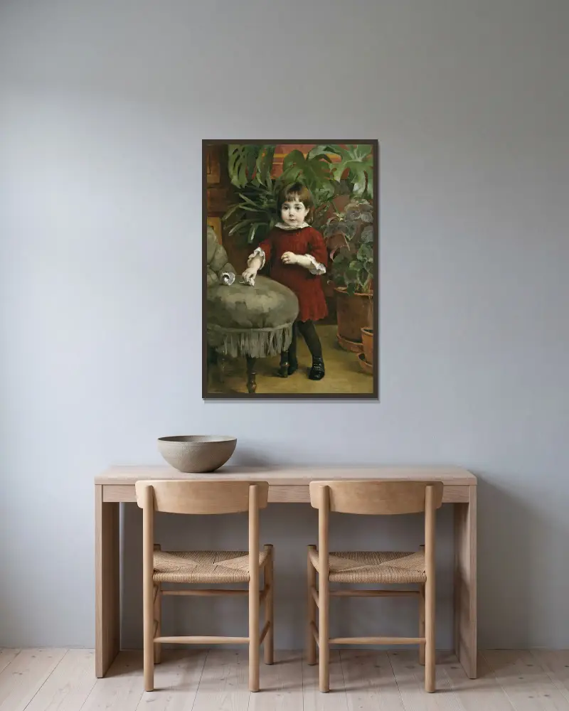 Malá Gudrun, Helene Schjerfbeck v rámu na stěně
