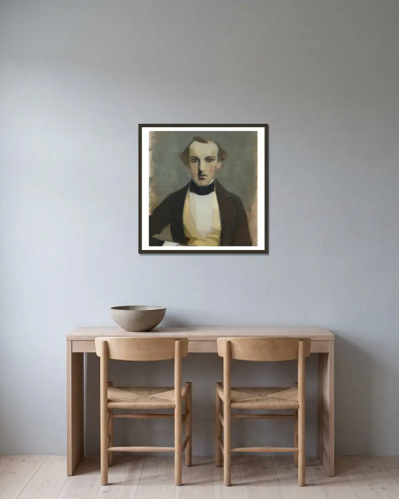 Mój ojciec, Helene Schjerfbeck w ramie na ścianie