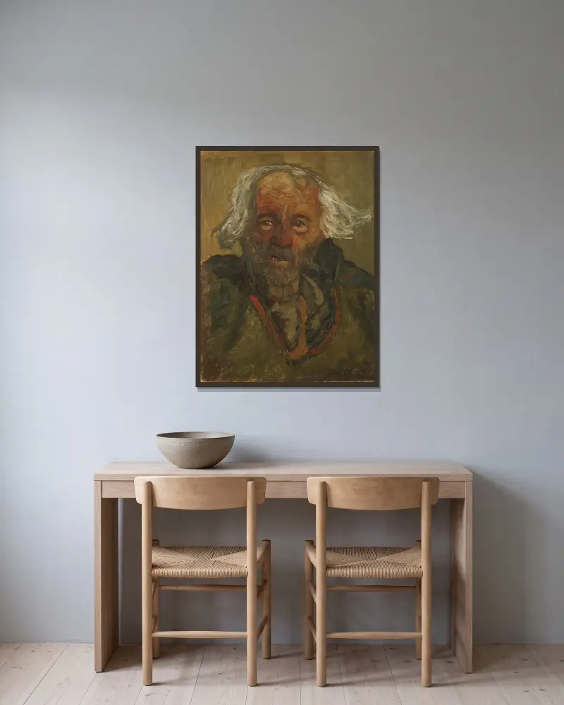Vithårig lapp, Kvikkjokk av Helmer Osslund inramad på en vägg