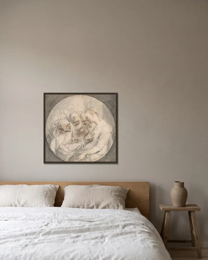 Pokłon pasterzy, Hendrick Goltzius w ramie na ścianie