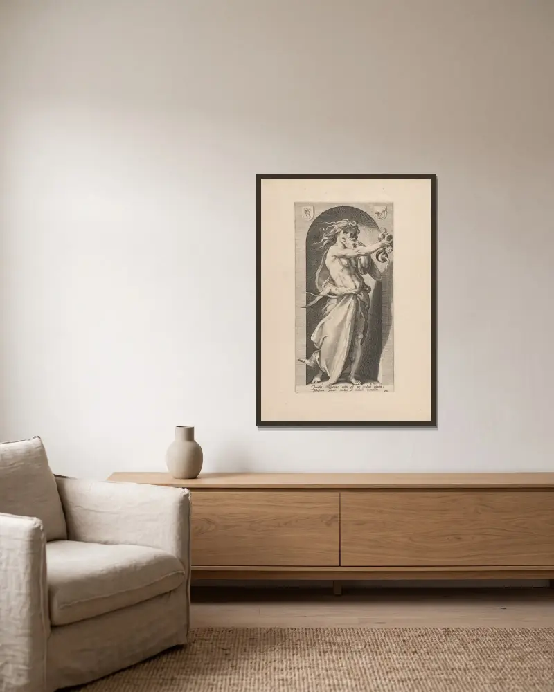 Závist, Hendrick Goltzius v rámu na stěně