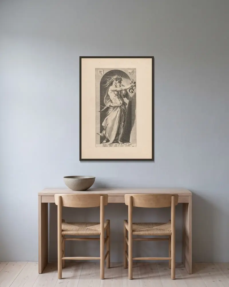 Závist, Hendrick Goltzius v rámu na stěně
