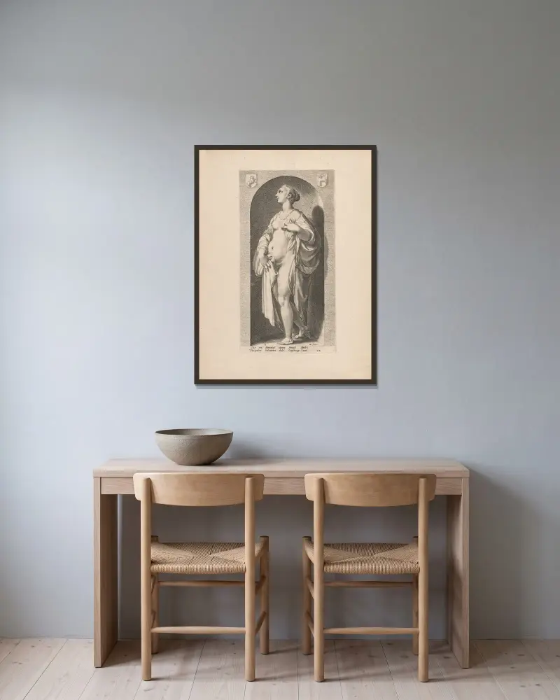 Lust, Hendrick Goltzius v rámu na stěně