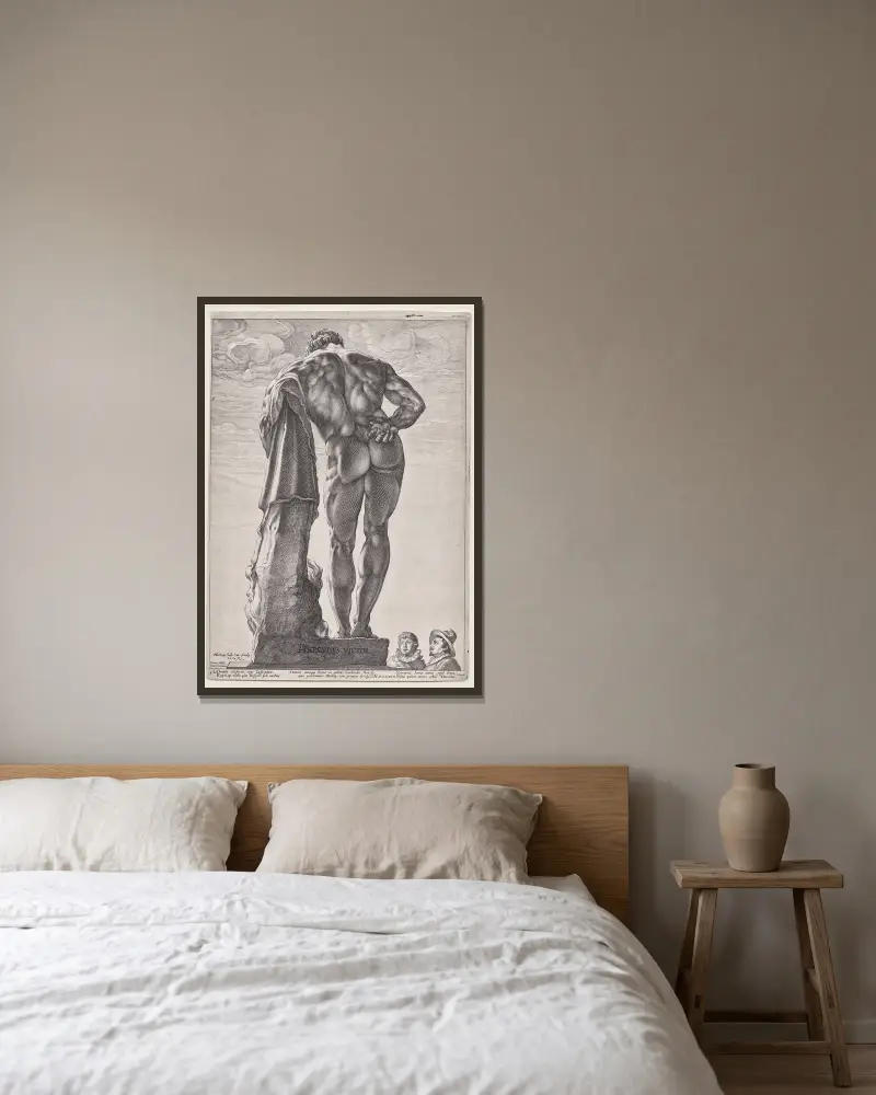 Farnéský Herkules, Hendrick Goltzius v rámu na stěně