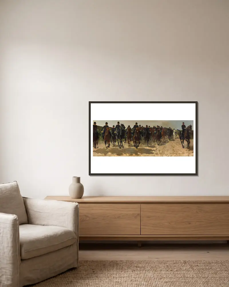 Kavallerie von George Hendrik Breitner gerahmt an einer Wand