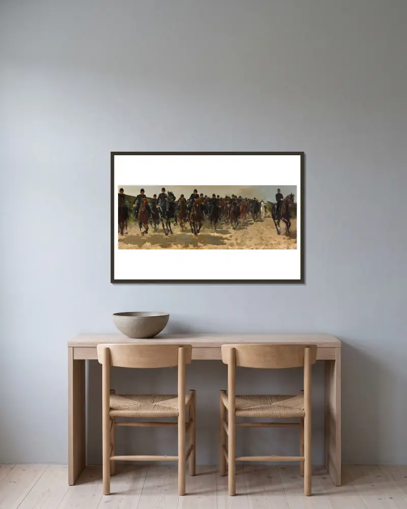 Kavallerie von George Hendrik Breitner gerahmt an einer Wand