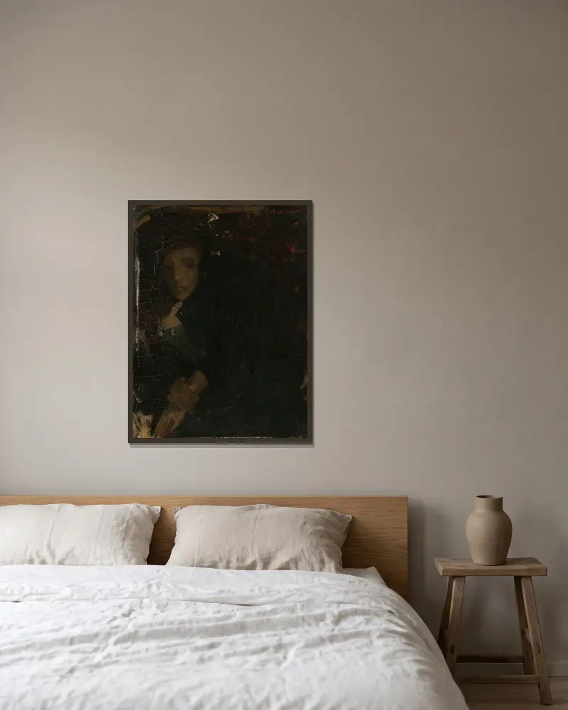 MCJ (Marie) Jordan (1866-1948), The Artist’s Wife av George Hendrik Breitner inramad på en vägg