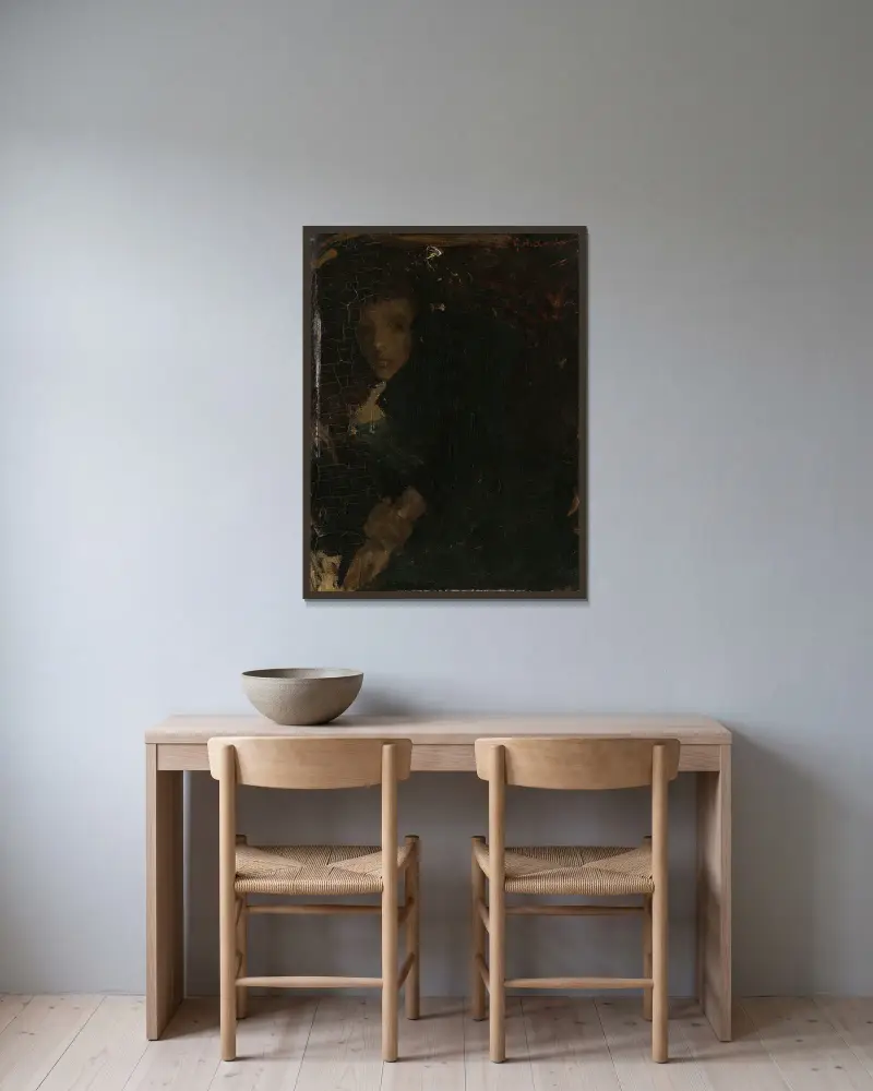 MCJ (Marie) Jordan (1866-1948), The Artist’s Wife av George Hendrik Breitner inramad på en vägg