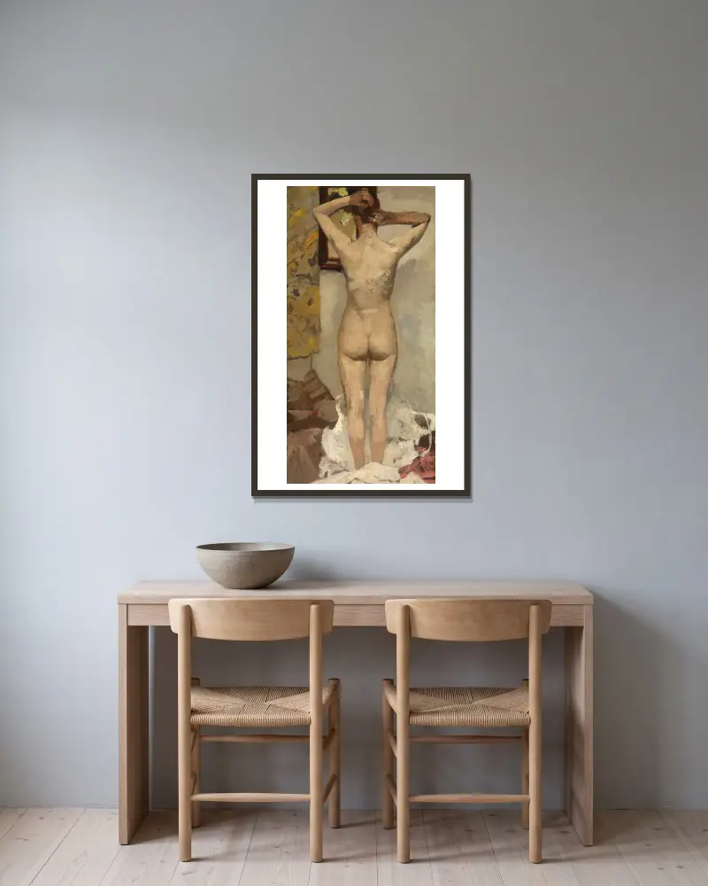 Stojící akt, George Hendrik Breitner v rámu na stěně