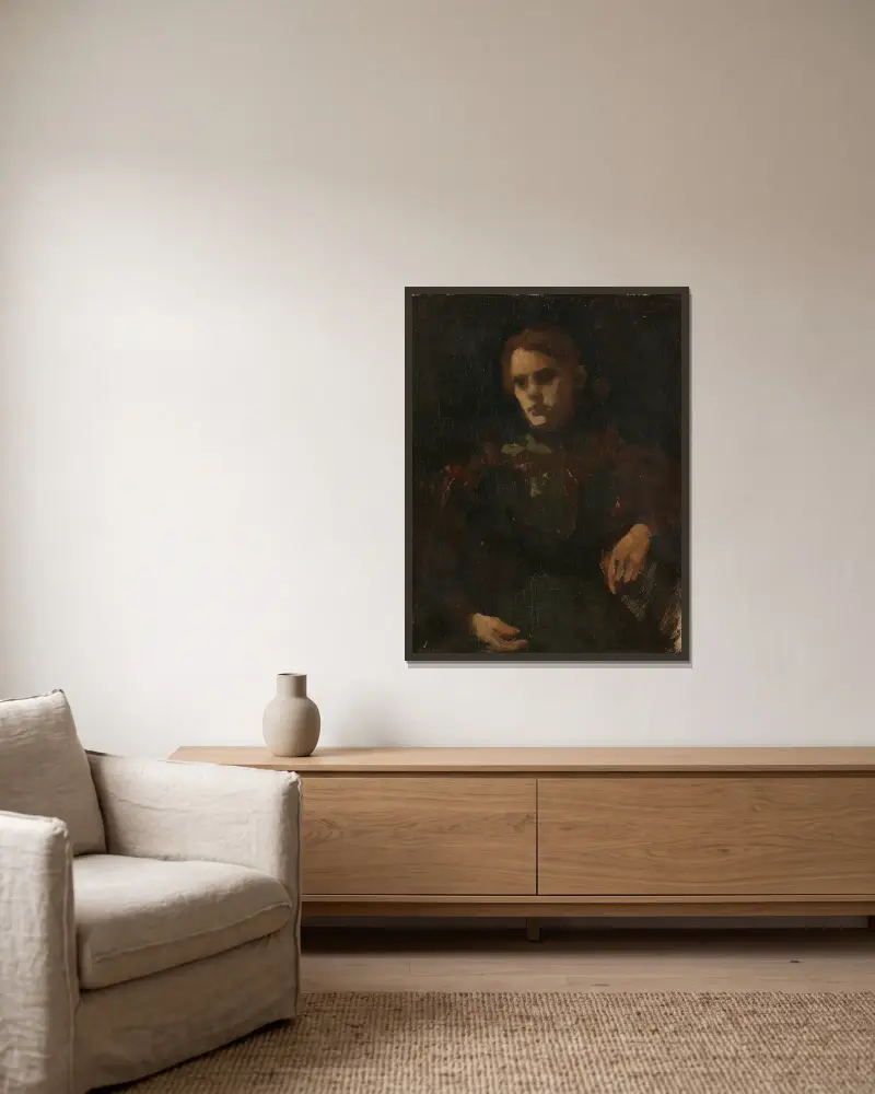 Studie podle modelu, George Hendrik Breitner v rámu na stěně