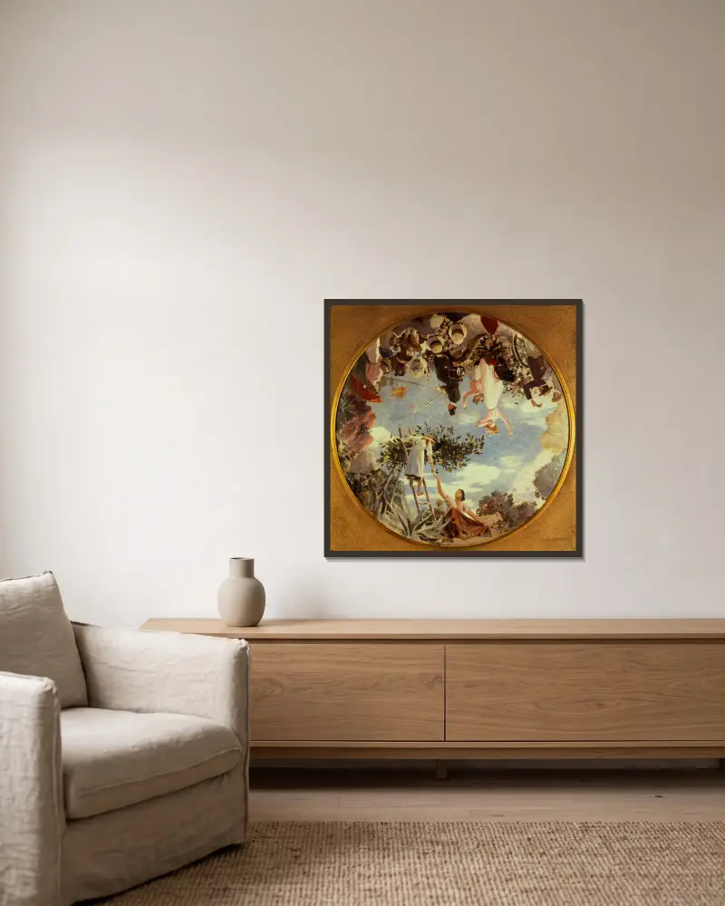 Blumenkampf in Nizza von Henri Gervex gerahmt an einer Wand