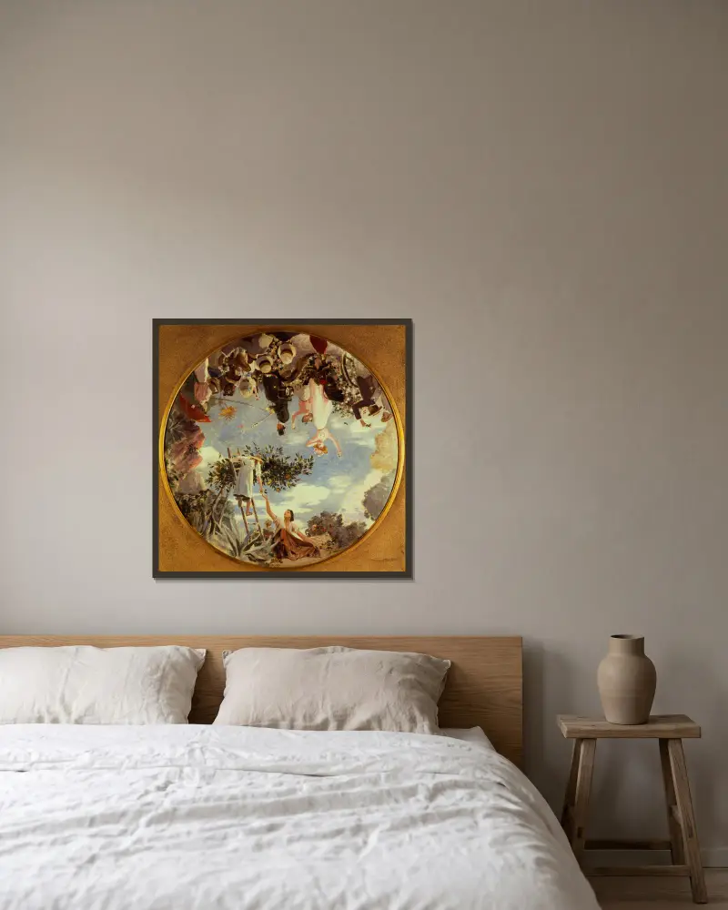 Blumenkampf in Nizza von Henri Gervex gerahmt an einer Wand