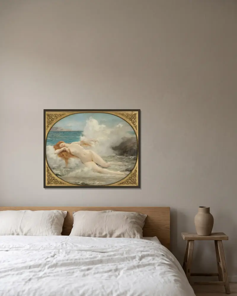 Venus födelse av Henri Gervex inramad på en vägg