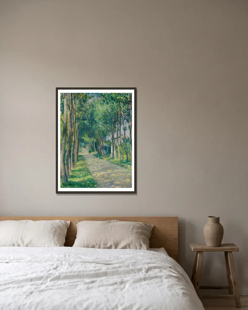 Attelage Sur Une Route Ensoleillée av Henri Lebasque inramad på en vägg