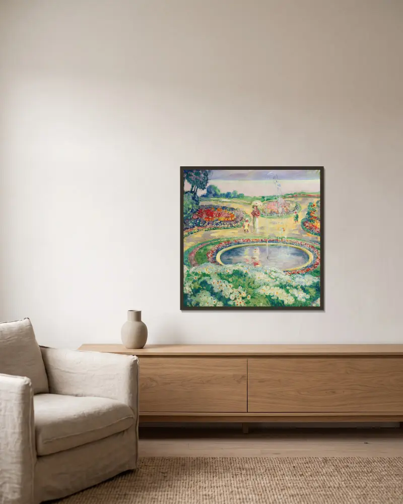 Der blühende Garten von Henri Lebasque gerahmt an einer Wand